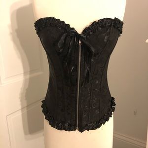 Adore Me lace up black corset top
